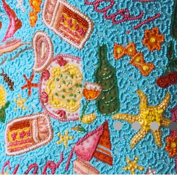 Anthropologie NWT For Love & Lemons Ciao Beaded Mini Dress size 10. - Picture 9 of 13